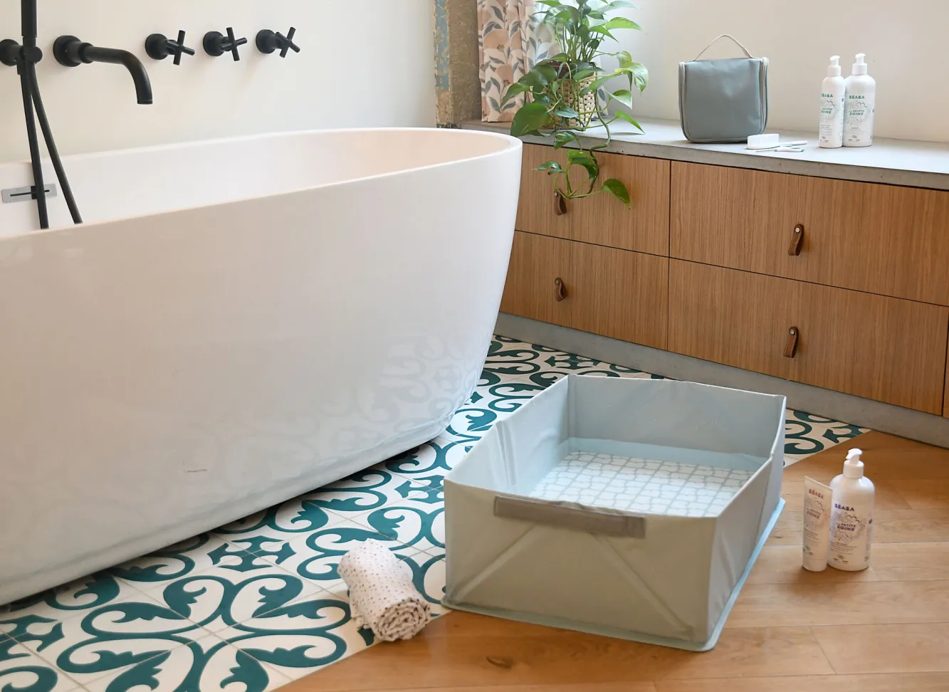 Baignoires Et Accessoires*BÉABA Baignoire Pop-Up Cameleo Green Blue