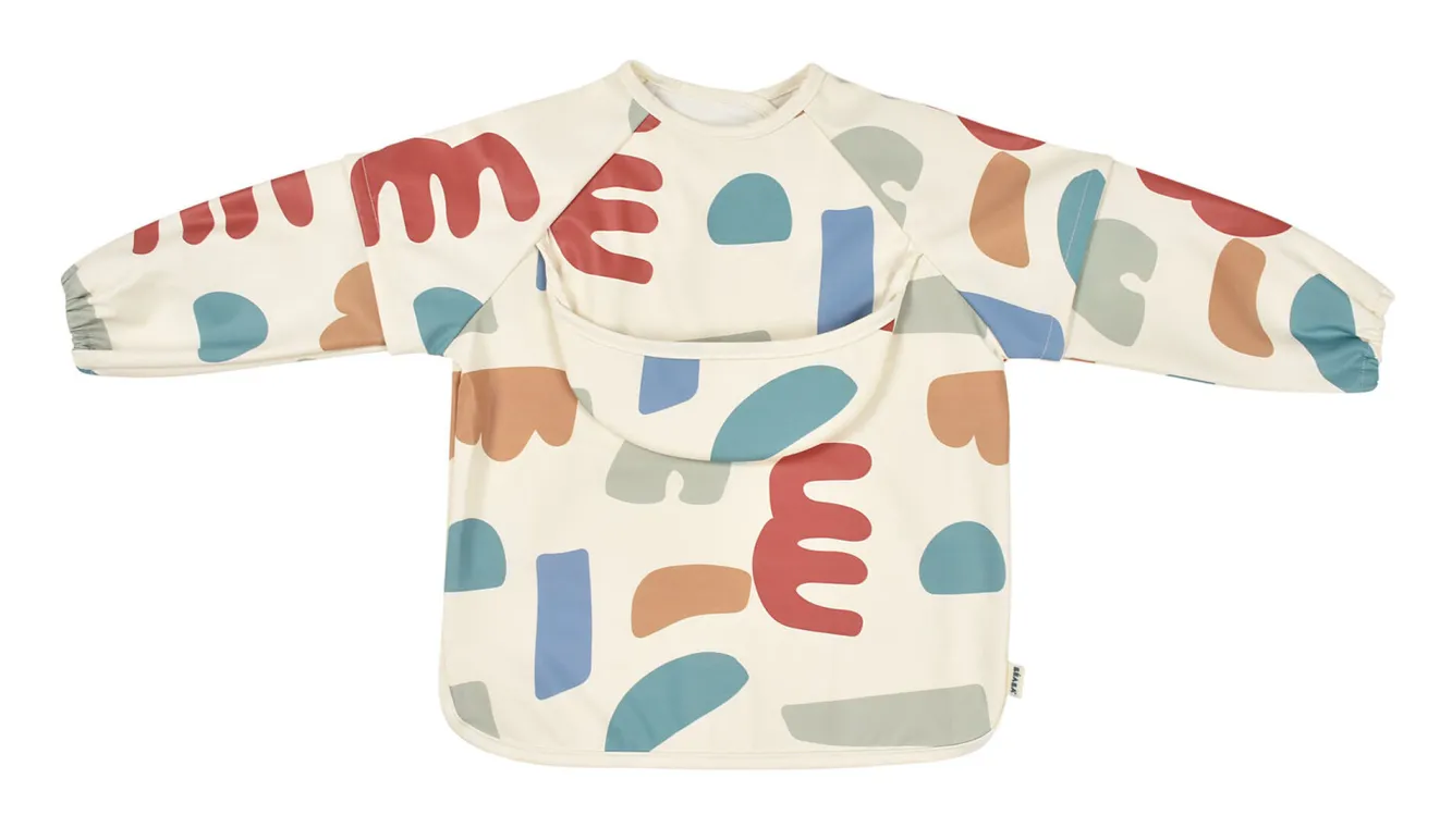 Couverts, Vaisselle Et Bavoirs*BÉABA Bavoir A Manches Evolutif 2 En 1 Playful
