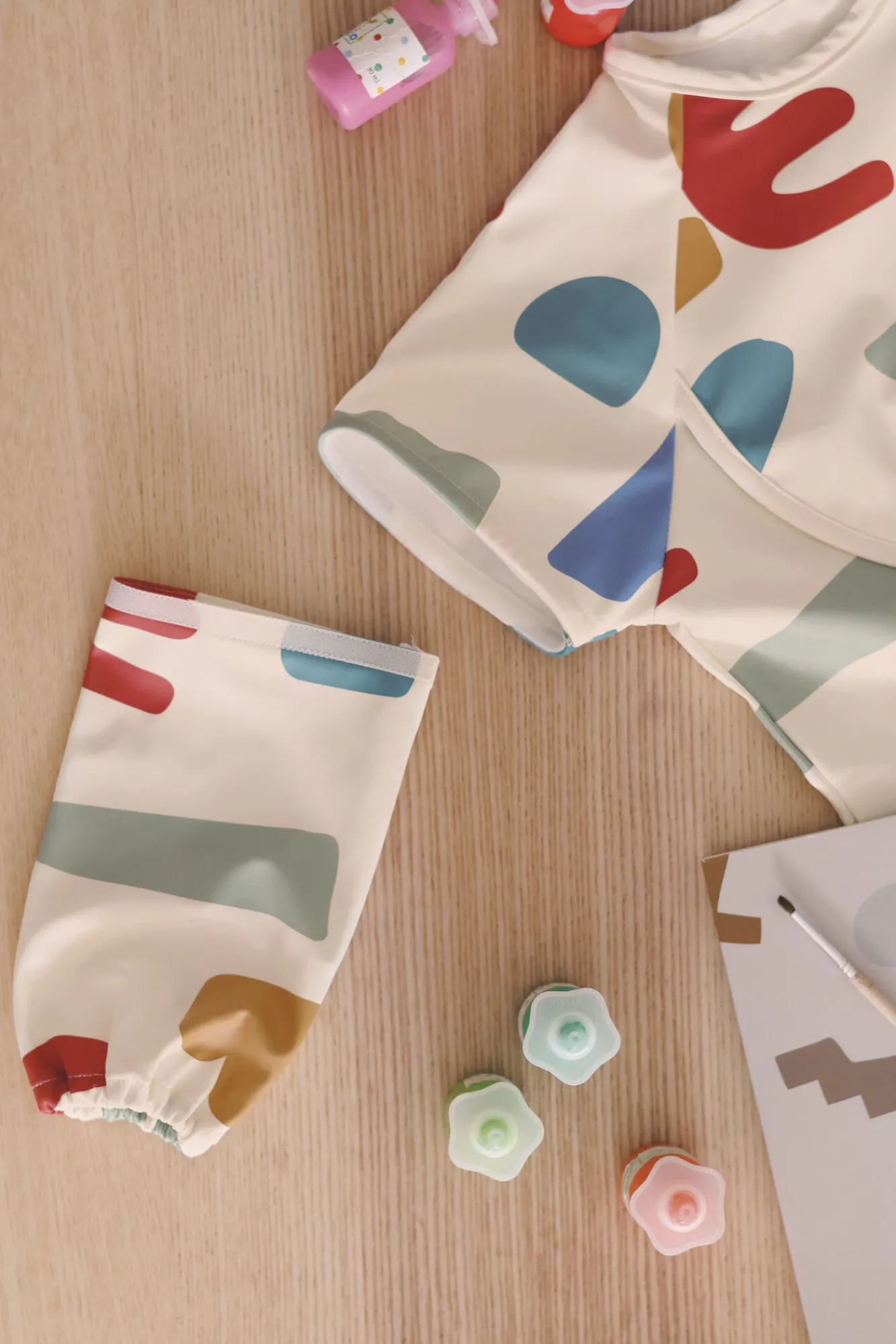 Couverts, Vaisselle Et Bavoirs*BÉABA Bavoir A Manches Evolutif 2 En 1 Playful