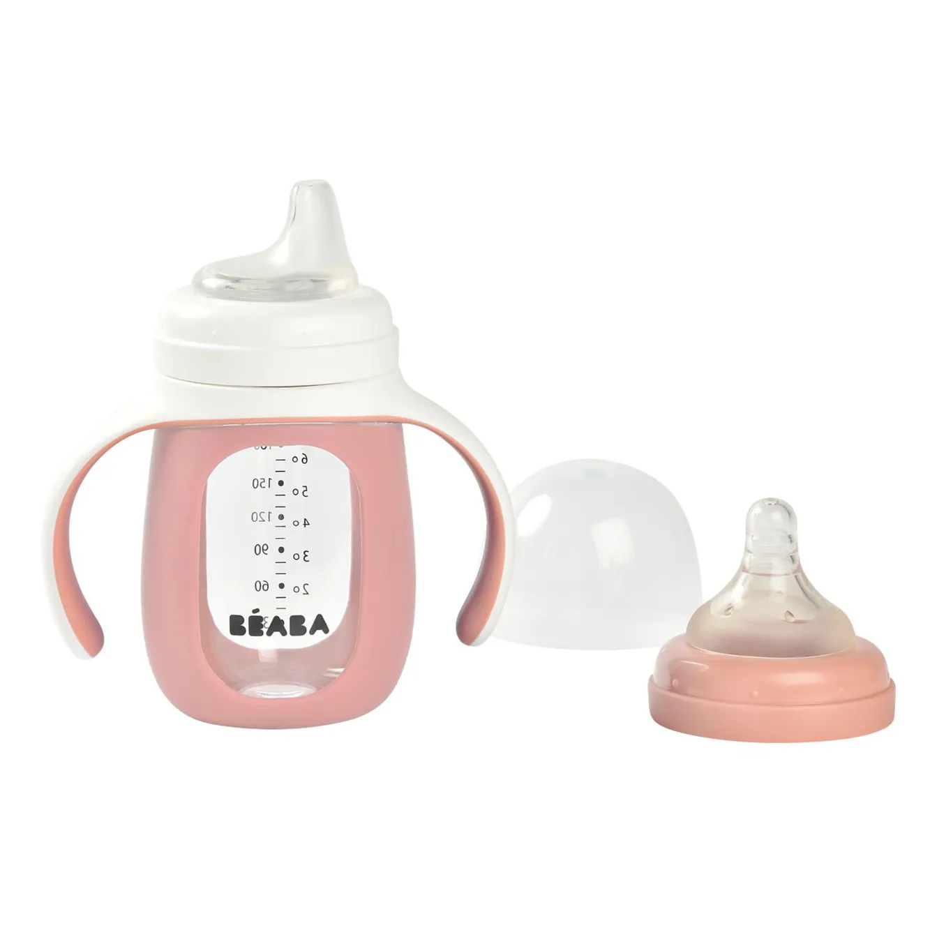 Couverts, Vaisselle Et Bavoirs*BÉABA Biberon Verre D'Apprentissage 210 Ml Old Pink