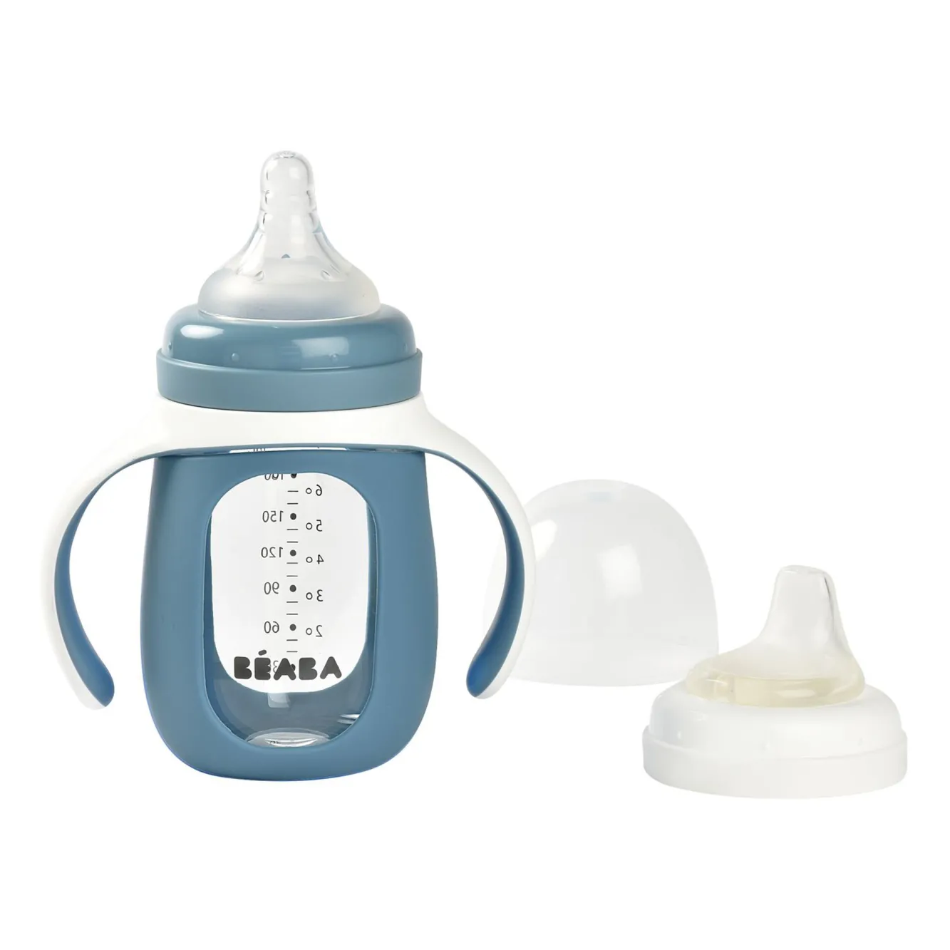 Couverts, Vaisselle Et Bavoirs*BÉABA Biberon Verre D'Apprentissage 210 Ml Windy Blue