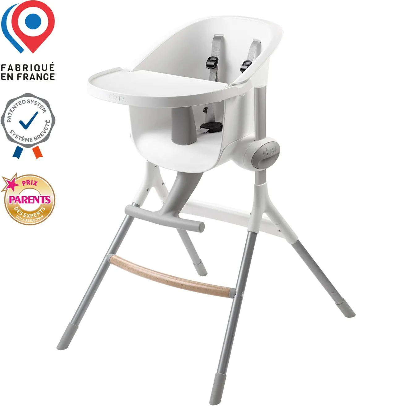 Chaise Haute*BÉABA Chaise Haute Evolutive Up & Down White/Grey