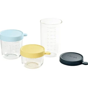 Goûter Sain*BÉABA Coffret 3 Portions Verre 150Ml /250Ml /400Ml
