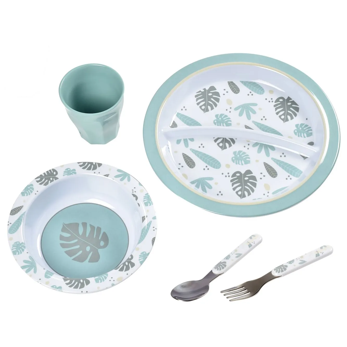 Couverts, Vaisselle Et Bavoirs*BÉABA Coffret Cadeau Repas Jungle