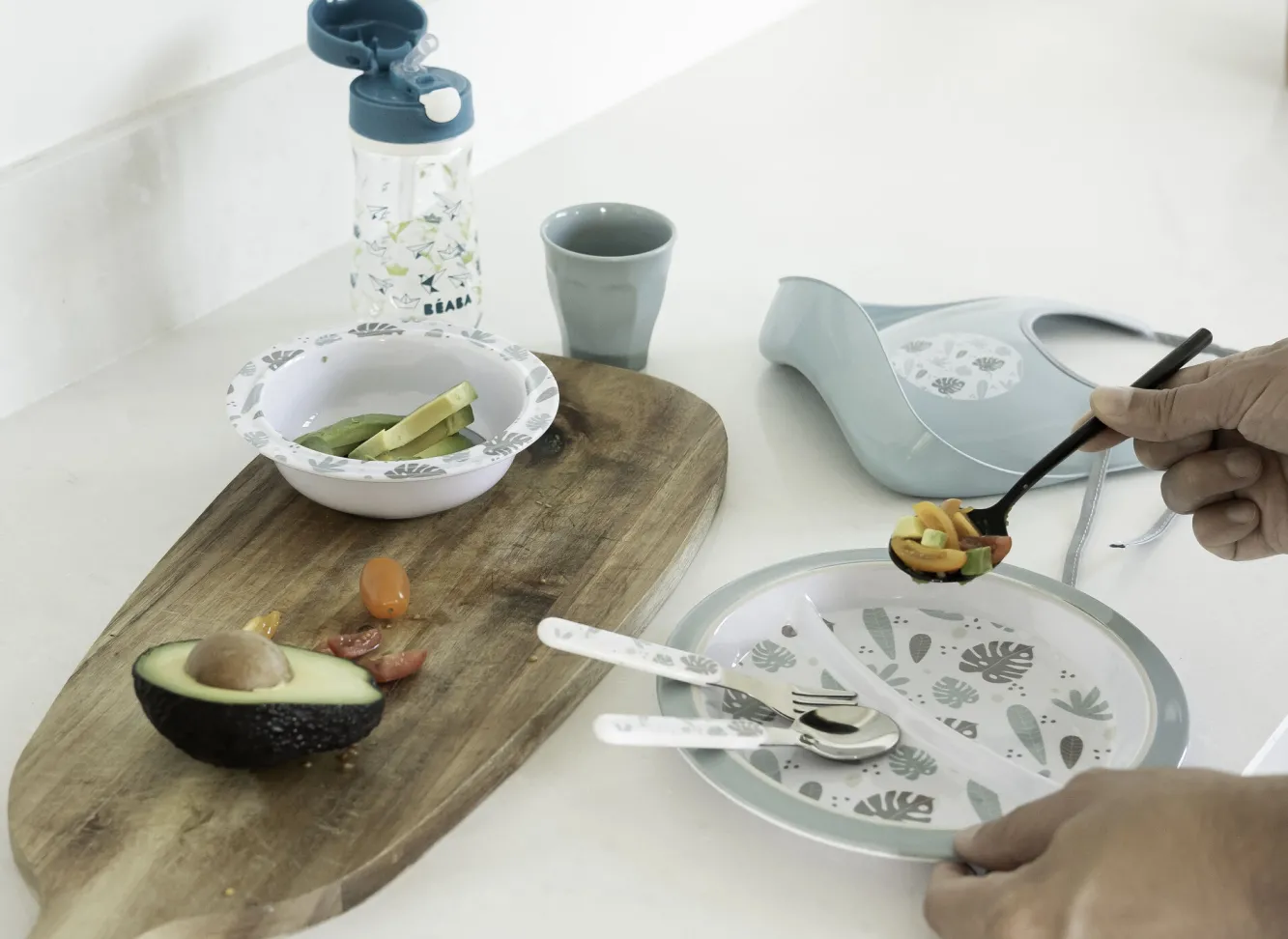 Couverts, Vaisselle Et Bavoirs*BÉABA Coffret Cadeau Repas Jungle