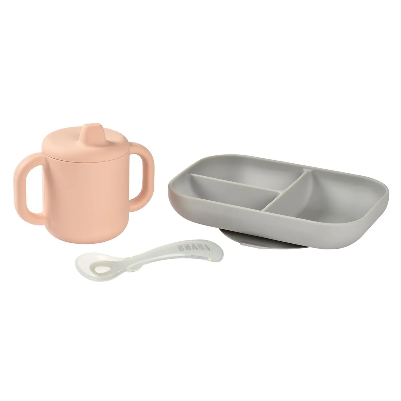 Couverts, Vaisselle Et Bavoirs*BÉABA Coffret D'Apprentissage Silicone + Tasse Pink