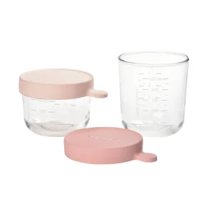 Pots De Conservation*BÉABA Coffret De 2 Portions Verre 150 Ml Pink / 250 Ml Old Pink