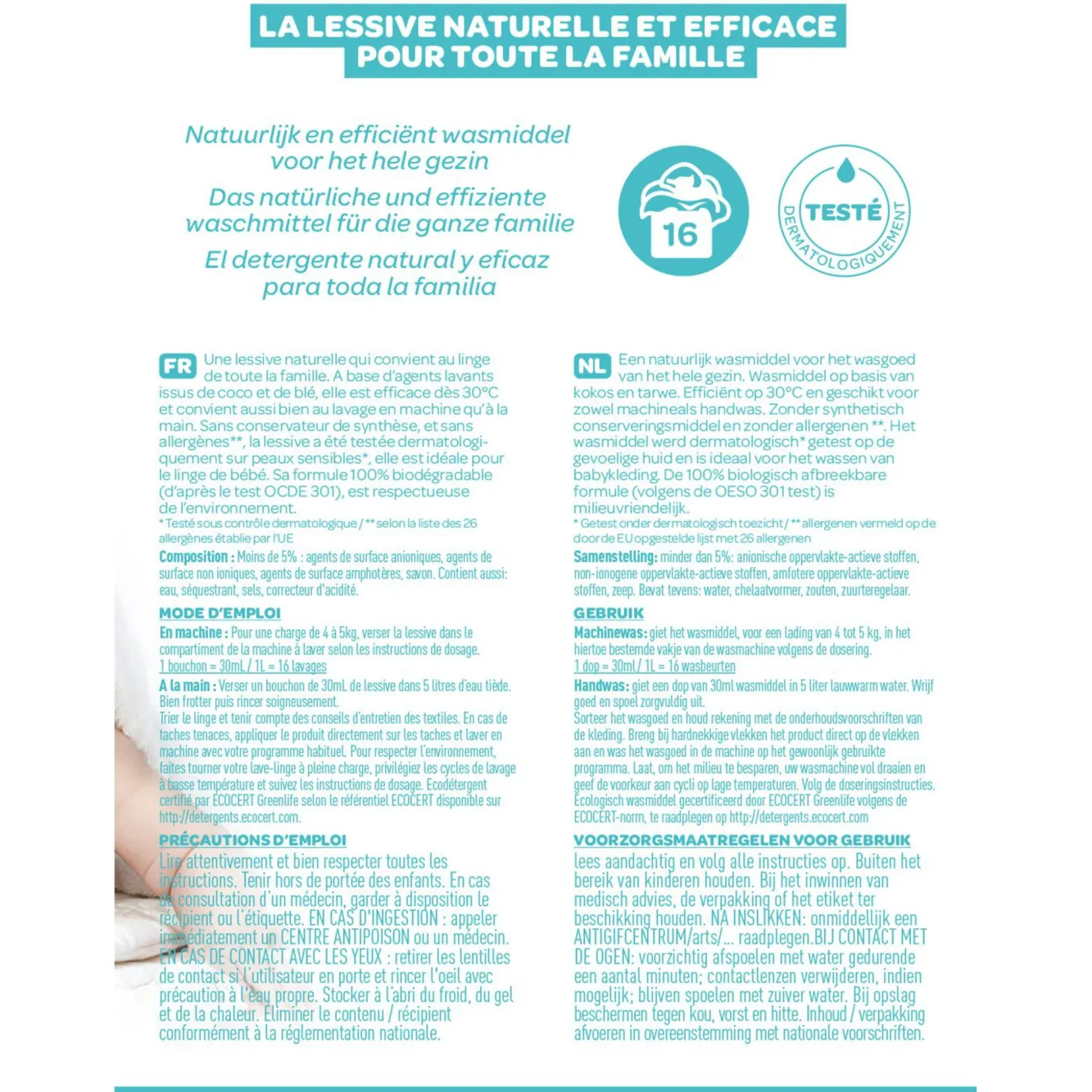 Soins Et Toilette Bébé*BÉABA Lessive Sans Parfum - 1L