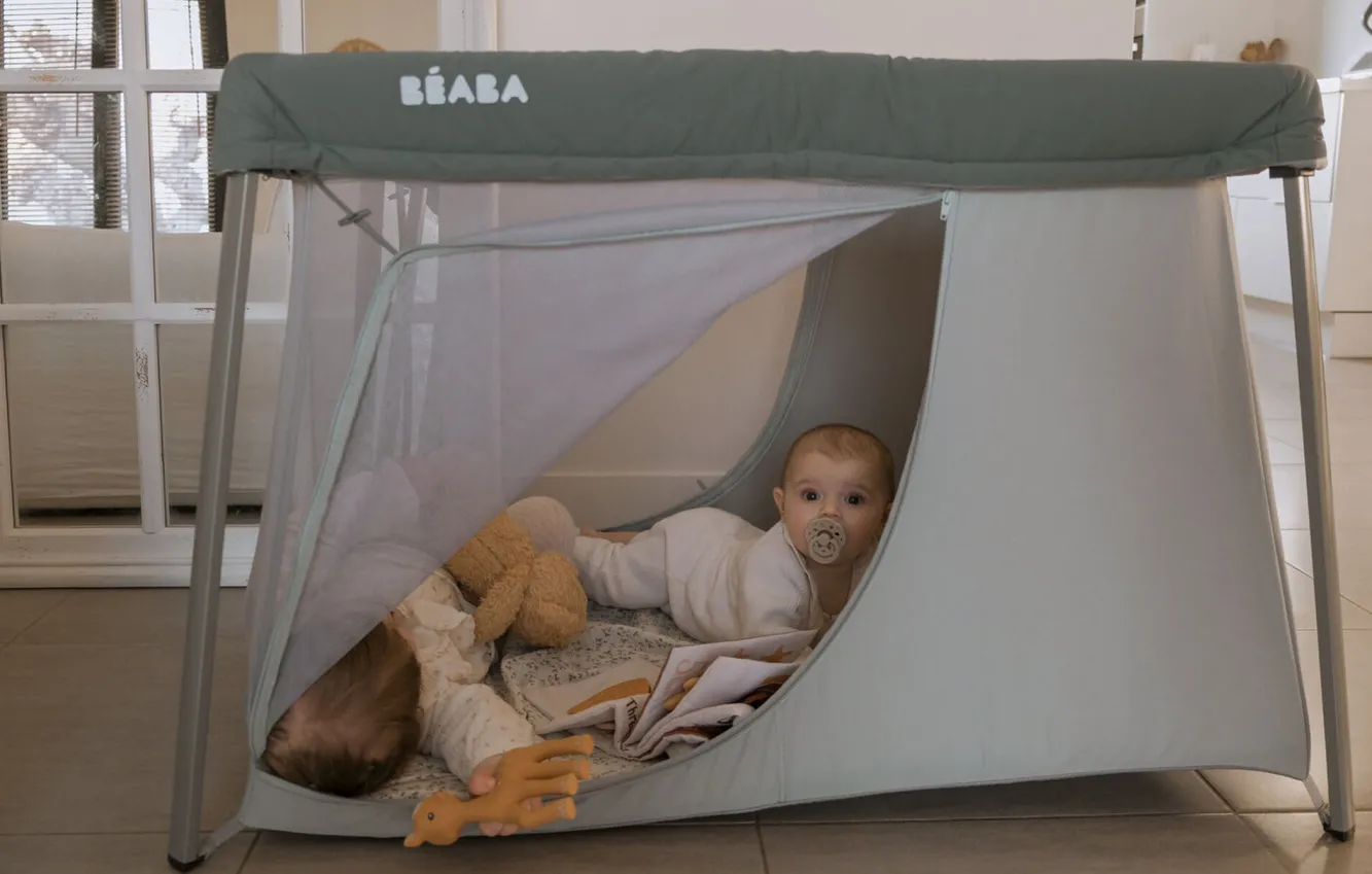 Sorties De Bébé*BÉABA Lit Parapluie 3 En 1 Eazy Sleep Mineral Grey