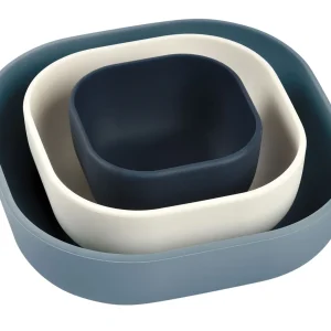 Goûter Sain*BÉABA Lot De 3 Bols Silicone Gigogne Night Blue