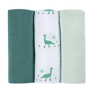 Accessoires De Toilette*BÉABA Lot De 3 Langes En Coton Jurassic