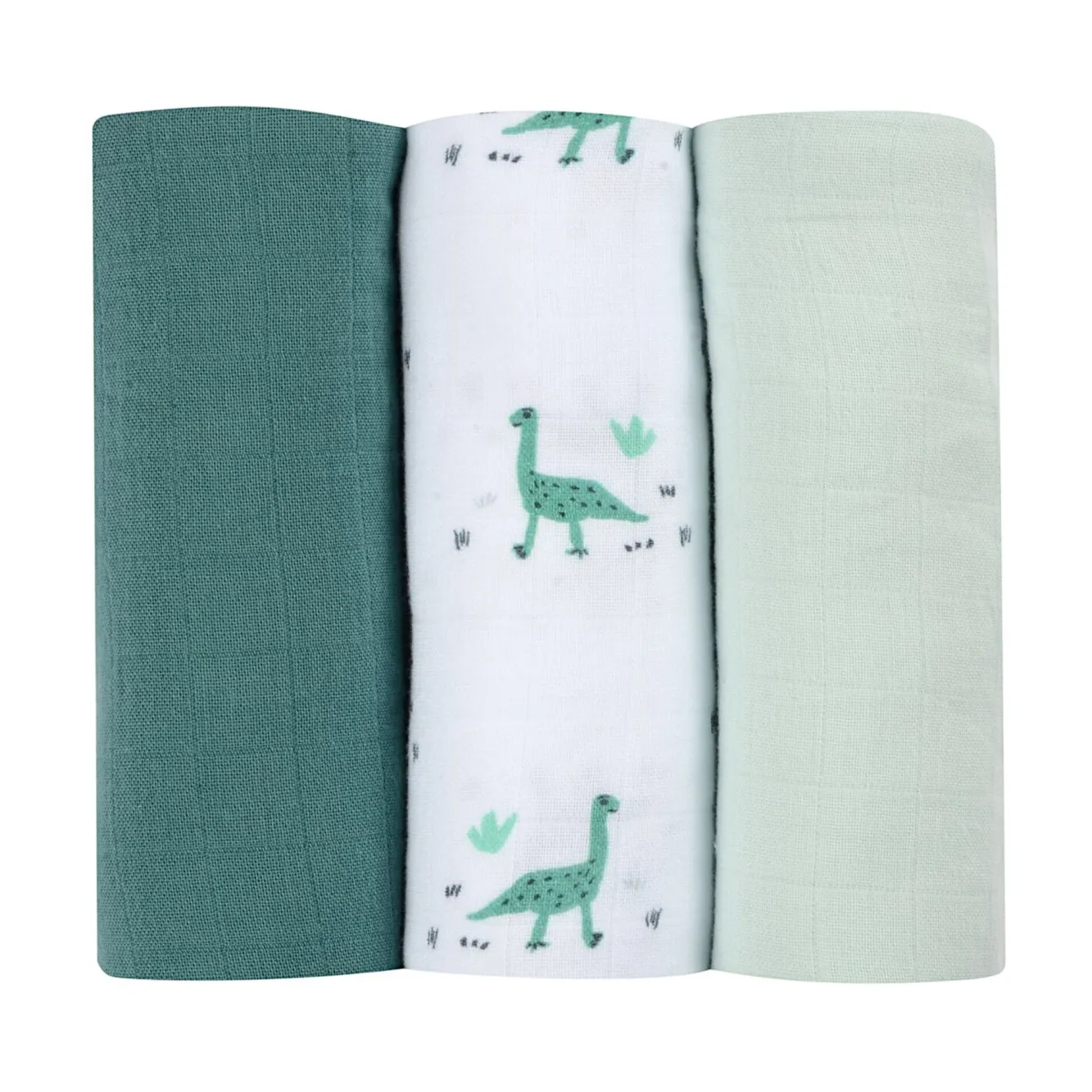 Accessoires De Toilette*BÉABA Lot De 3 Langes En Coton Jurassic
