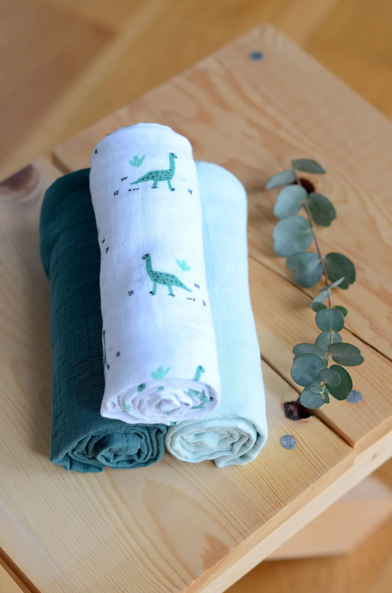 Accessoires De Toilette*BÉABA Lot De 3 Langes En Coton Jurassic