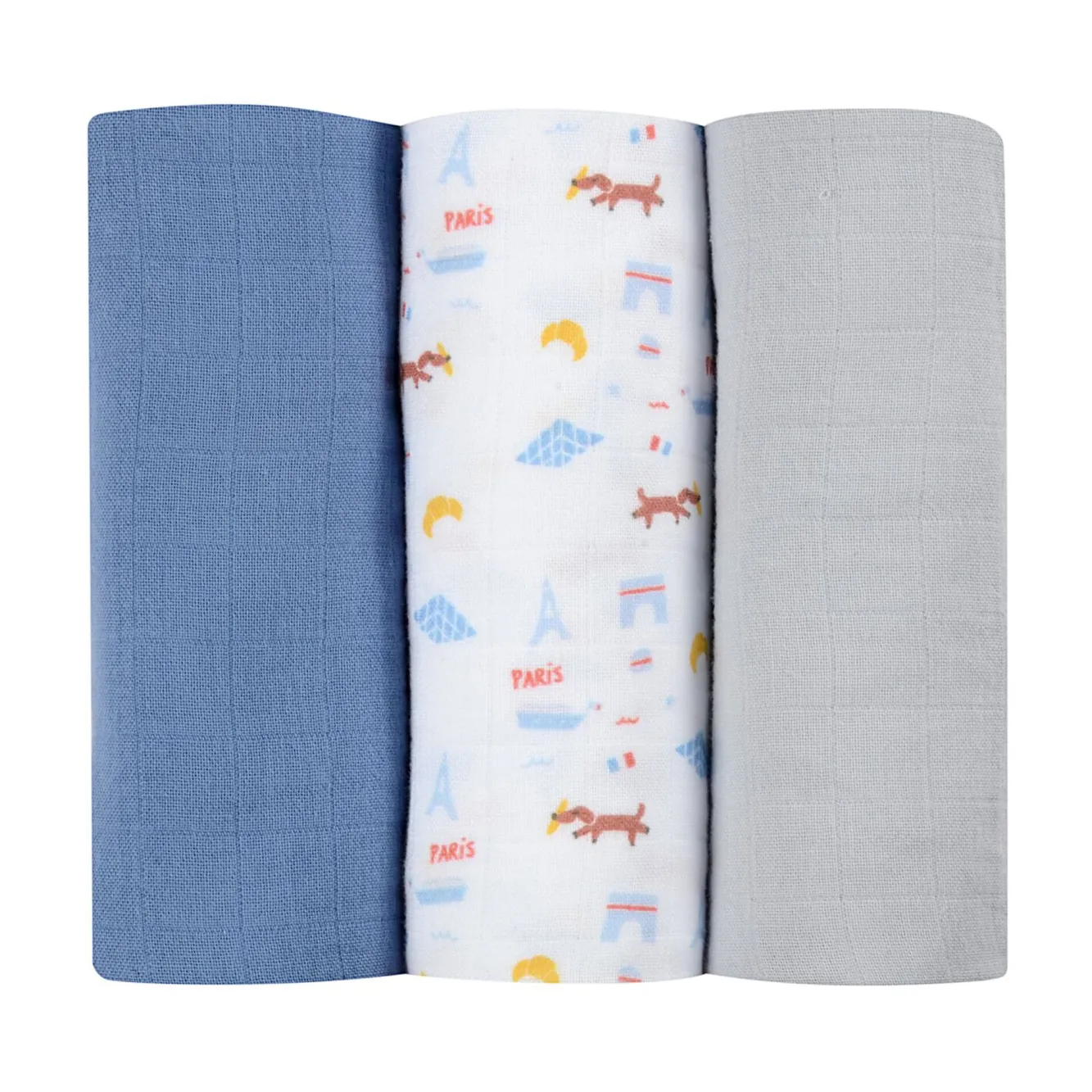 Accessoires De Toilette*BÉABA Lot De 3 Langes En Coton Paris