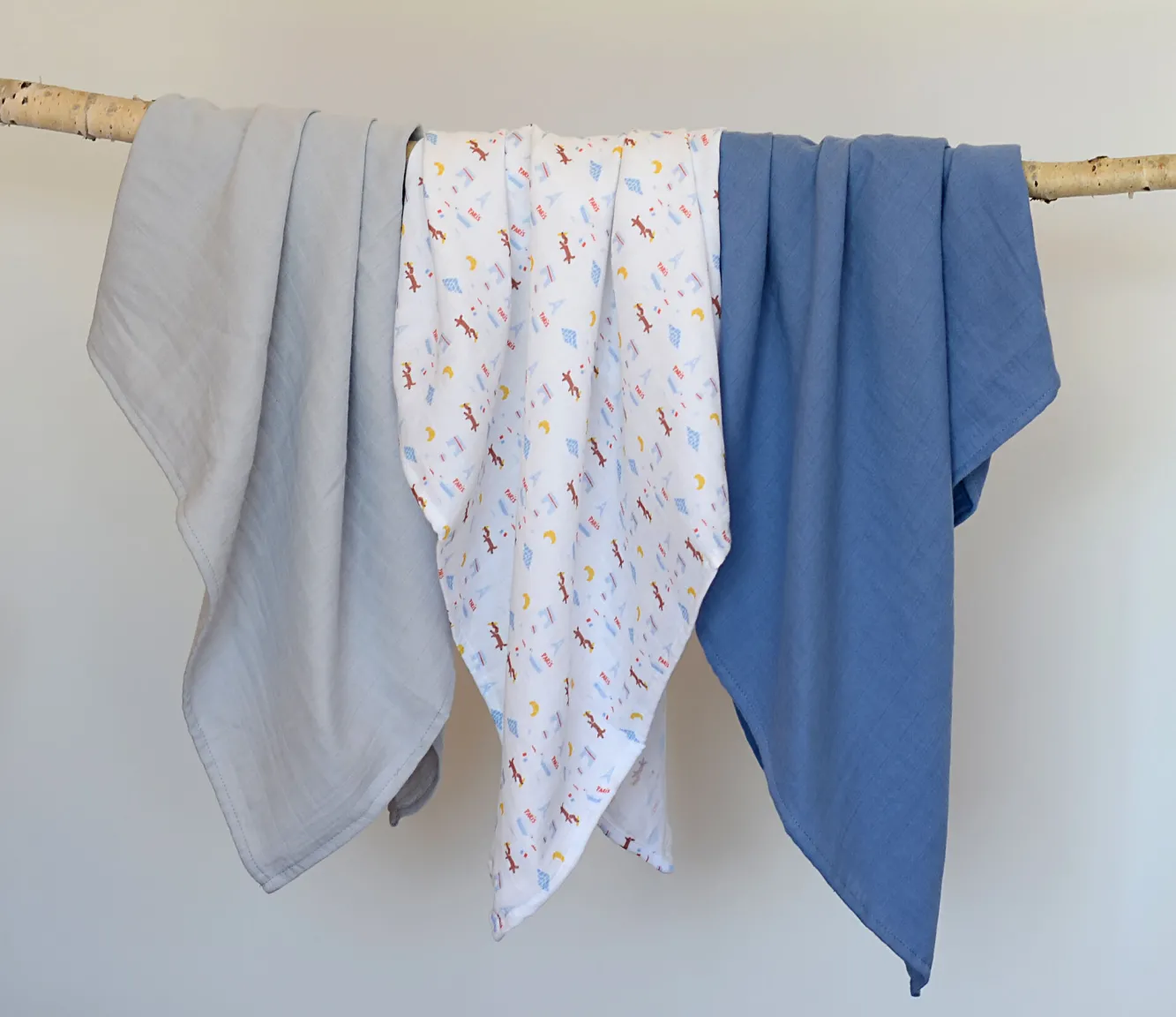 Accessoires De Toilette*BÉABA Lot De 3 Langes En Coton Paris