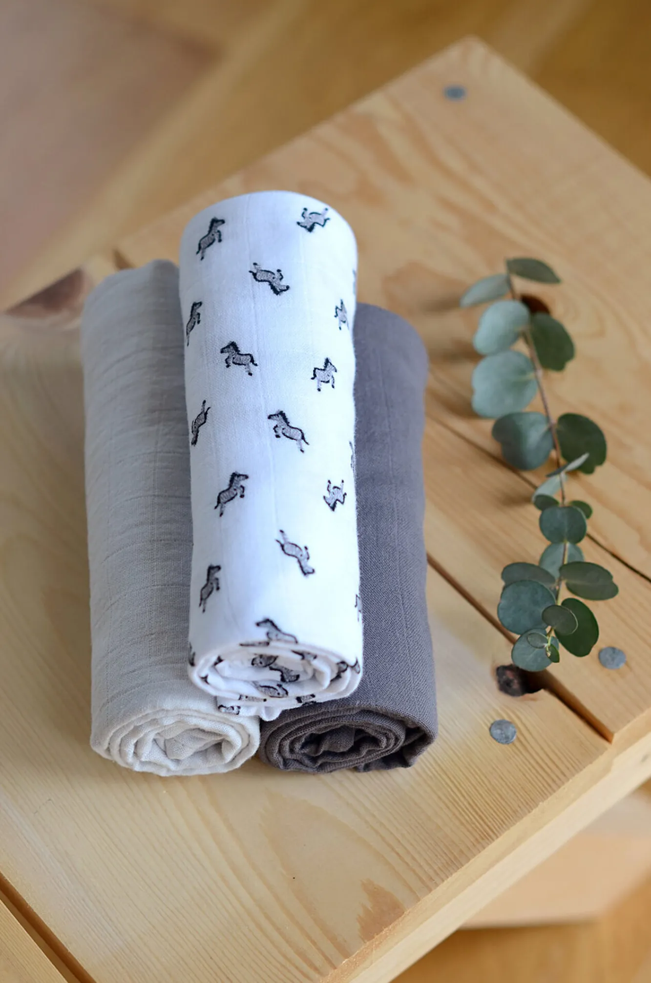 Accessoires De Toilette*BÉABA Lot De 3 Langes En Coton Savanna
