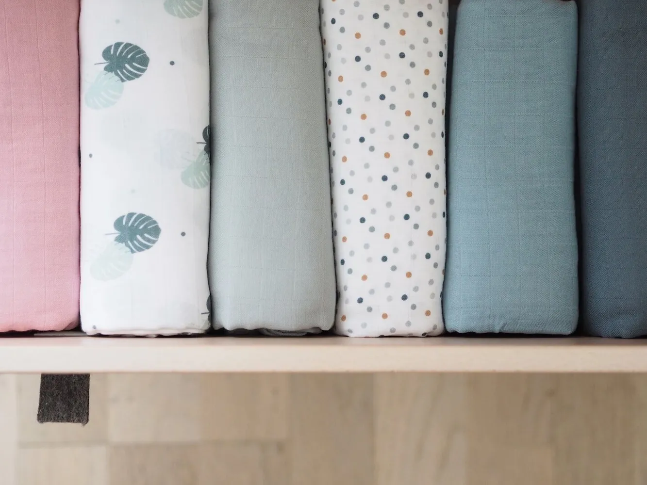 Emmaillotage*BÉABA Lot De 2 Langes Xxl En Coton Baltic Blue/Points