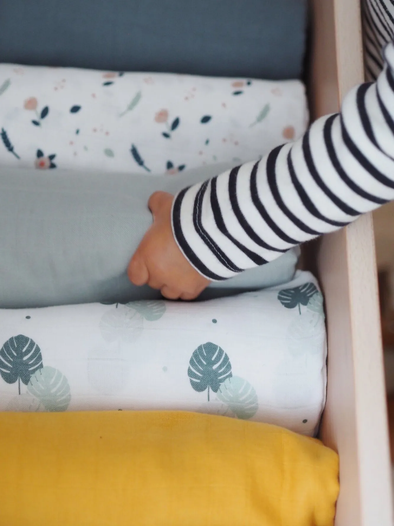 Emmaillotage*BÉABA Lot De 2 Langes Xxl En Coton Mirage Grey/Jungle