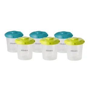 Pots De Conservation*BÉABA Lot De 6 Portions Clip 2Eme Age 200 Ml Neon