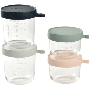 Pots De Conservation*BÉABA Lot De 4 Portions Verre - Eucalyptus