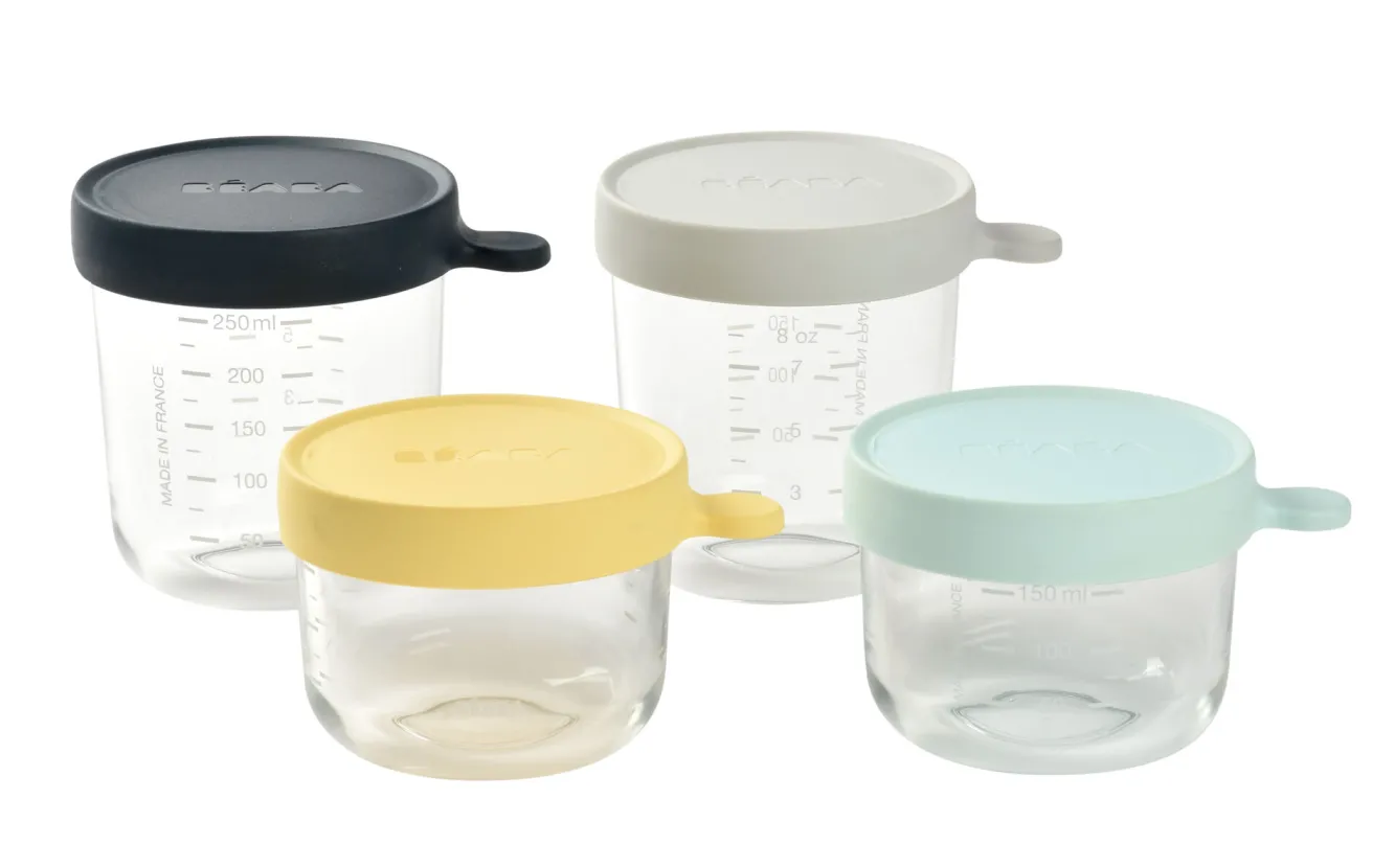 Pots De Conservation*BÉABA Lot De 4 Portions Verre - Pastel