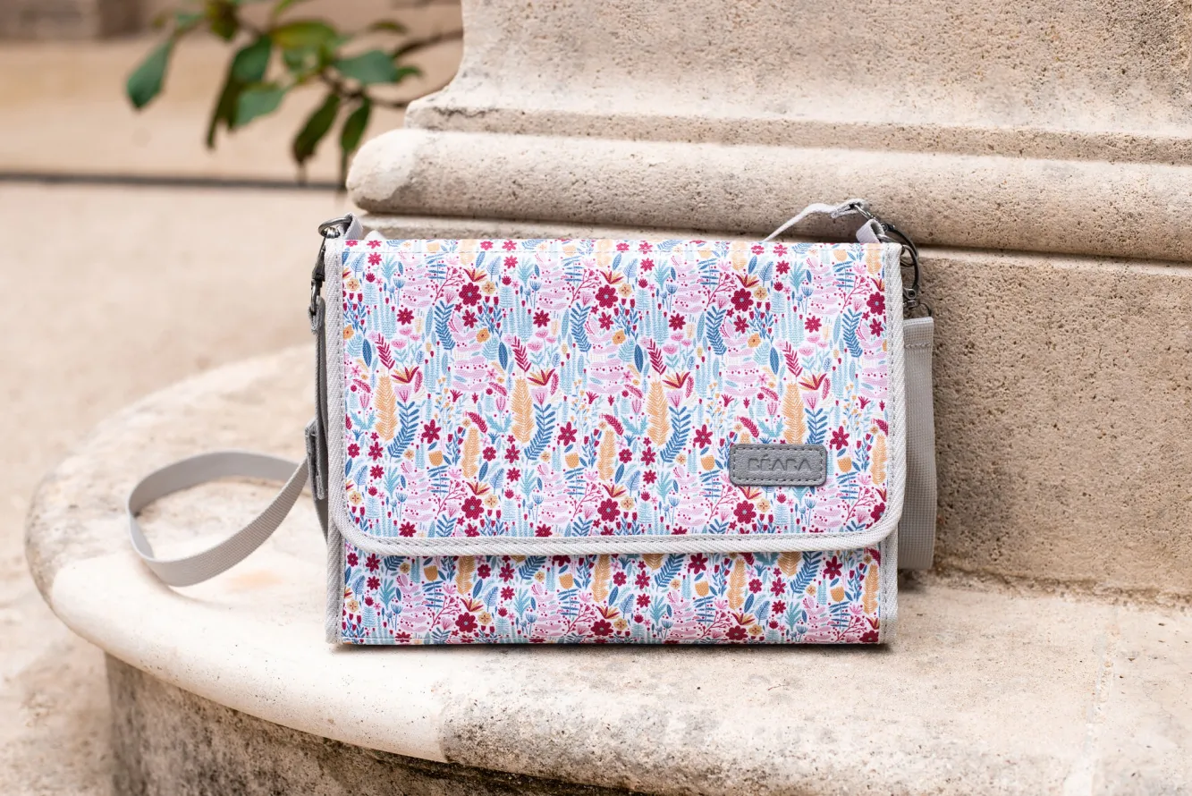Accessoires De Toilette*BÉABA Pochette A Langer Geneve Mirage Grey/Floral