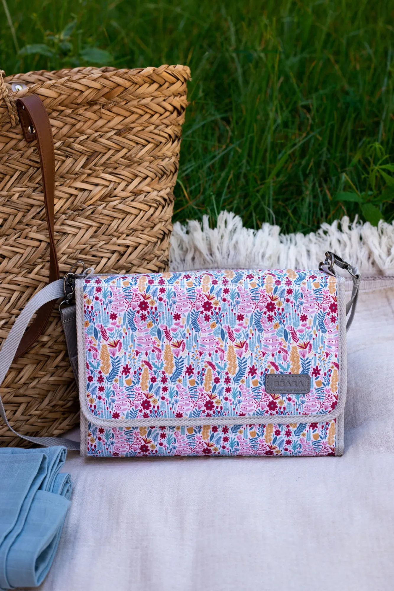 Accessoires De Toilette*BÉABA Pochette A Langer Geneve Mirage Grey/Floral