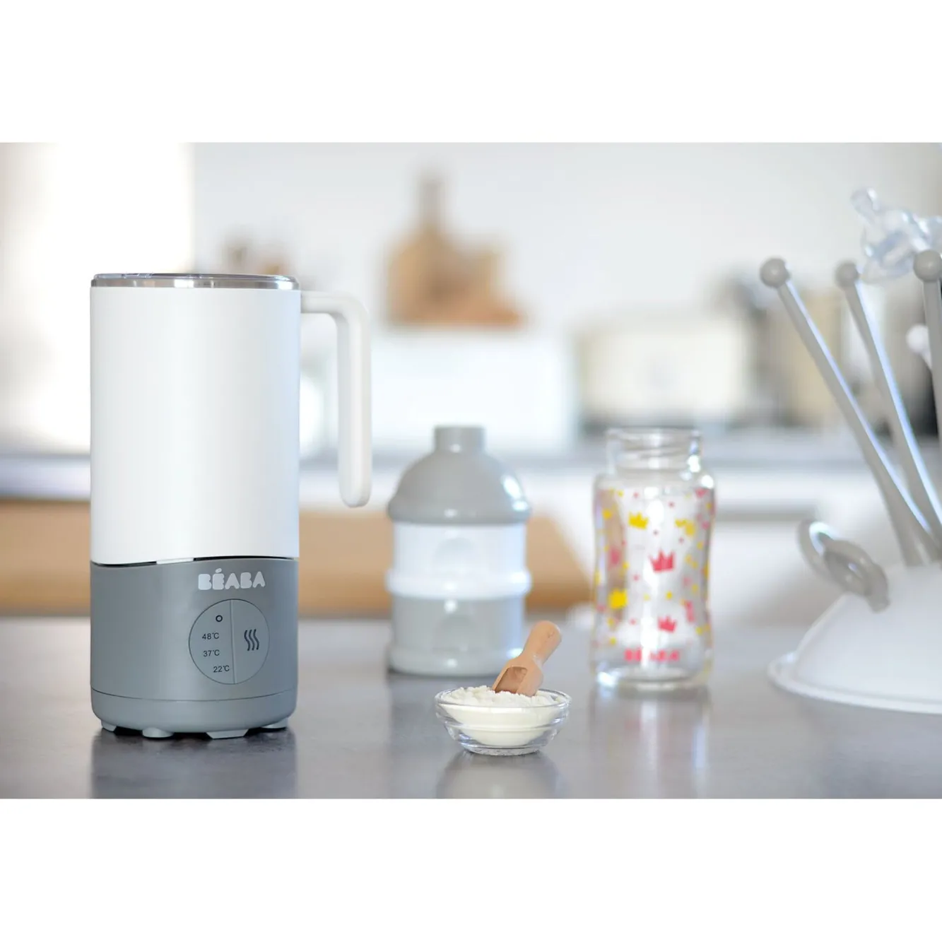 Chauffe-Biberon Et Préparateurs*BÉABA Preparateur De Boissons Milk Prep® White-Grey