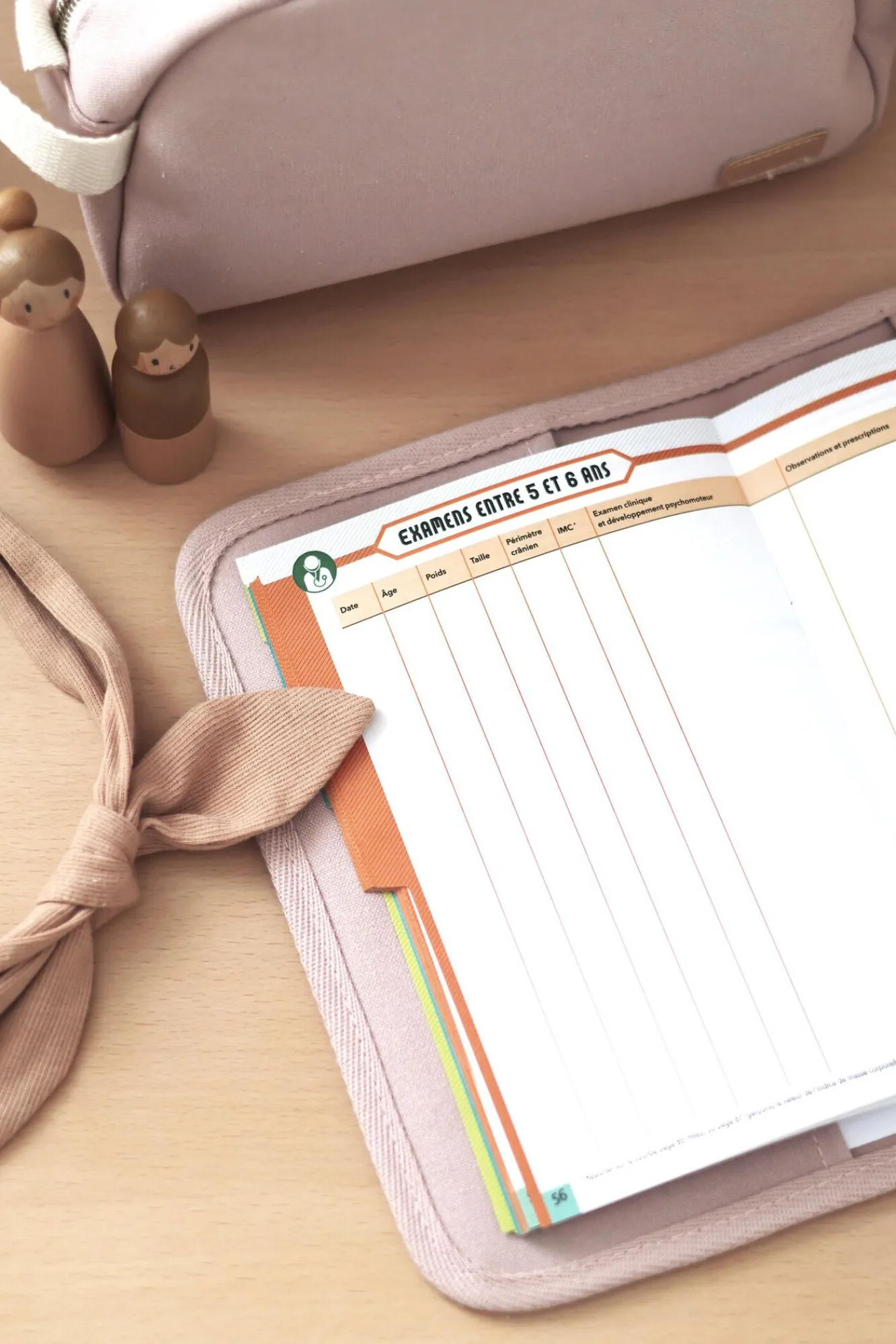 Accessoires De Toilette*BÉABA Protege Carnet De Sante Dusty Rose