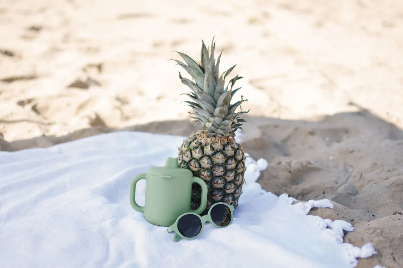 Goûter Sain*BÉABA Tasse D'Apprentissage Silicone Sage Green