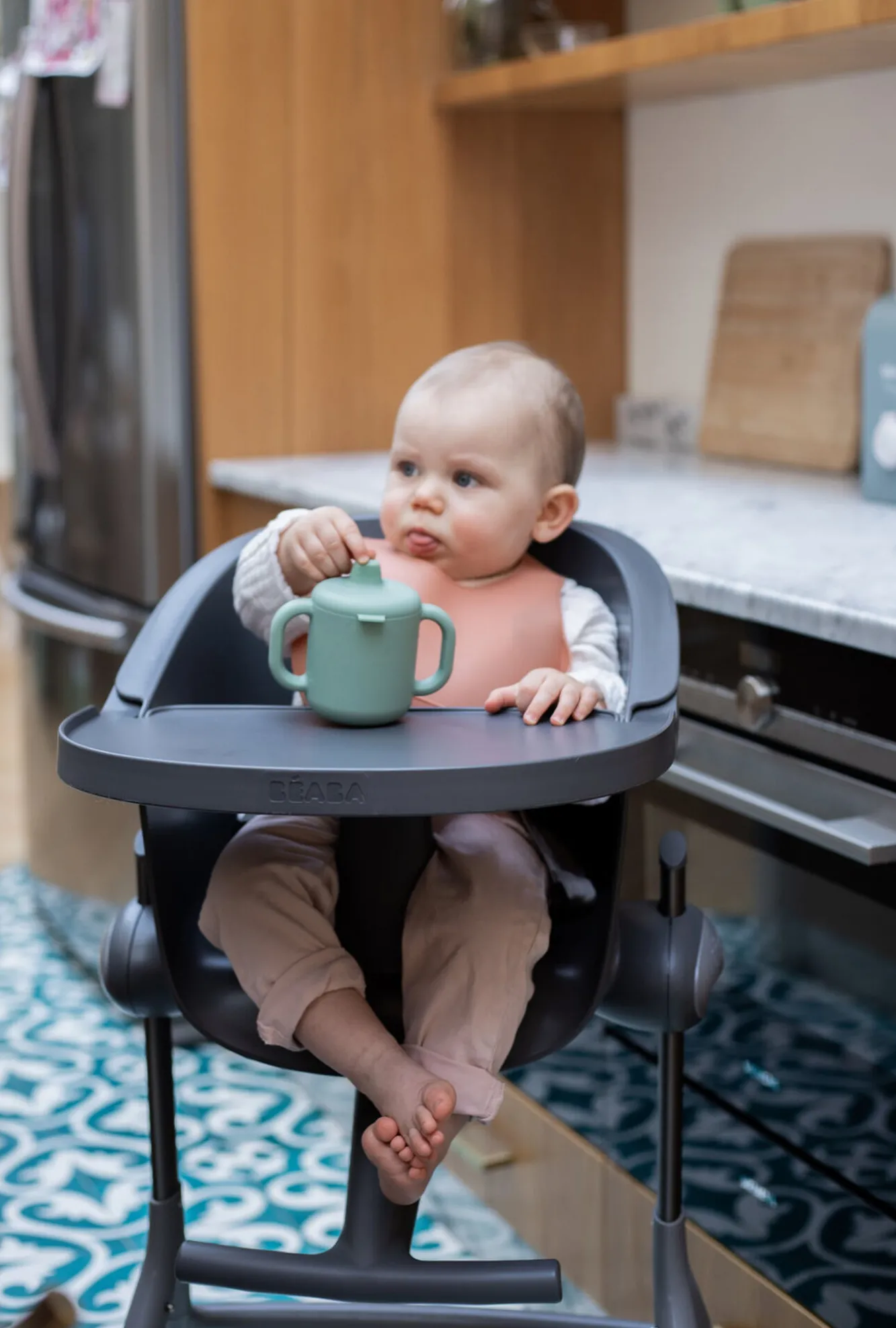 Goûter Sain*BÉABA Tasse D'Apprentissage Silicone Sage Green