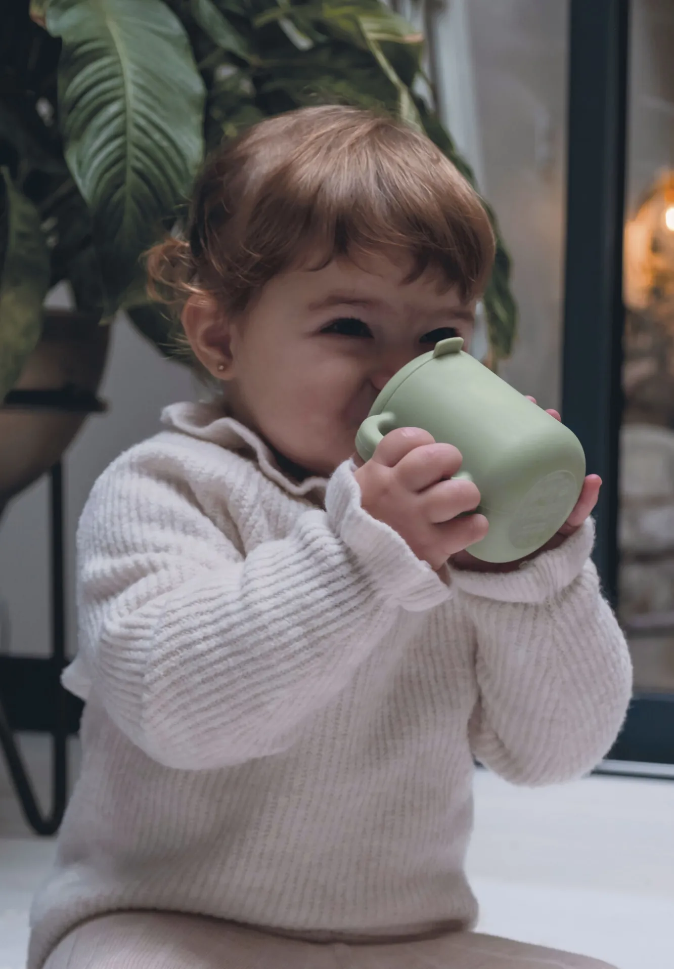 Goûter Sain*BÉABA Tasse D'Apprentissage Silicone Sage Green