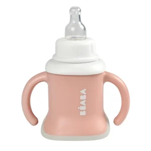 Couverts, Vaisselle Et Bavoirs*BÉABA Tasse Evoluclip 3 En 1 Old Pink