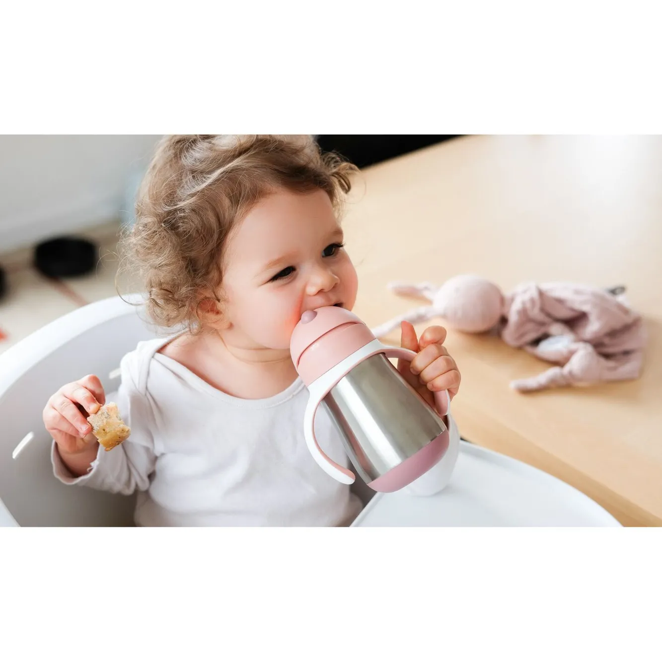 Couverts, Vaisselle Et Bavoirs*BÉABA Tasse Paille Inox 250 Ml Old Pink