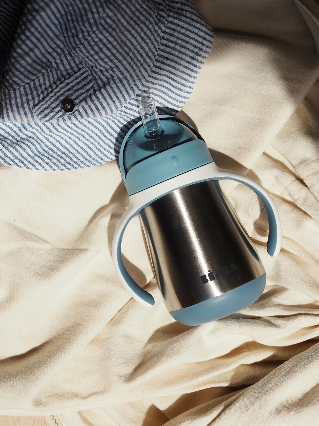 Couverts, Vaisselle Et Bavoirs*BÉABA Tasse Paille Inox 250 Ml Windy Blue