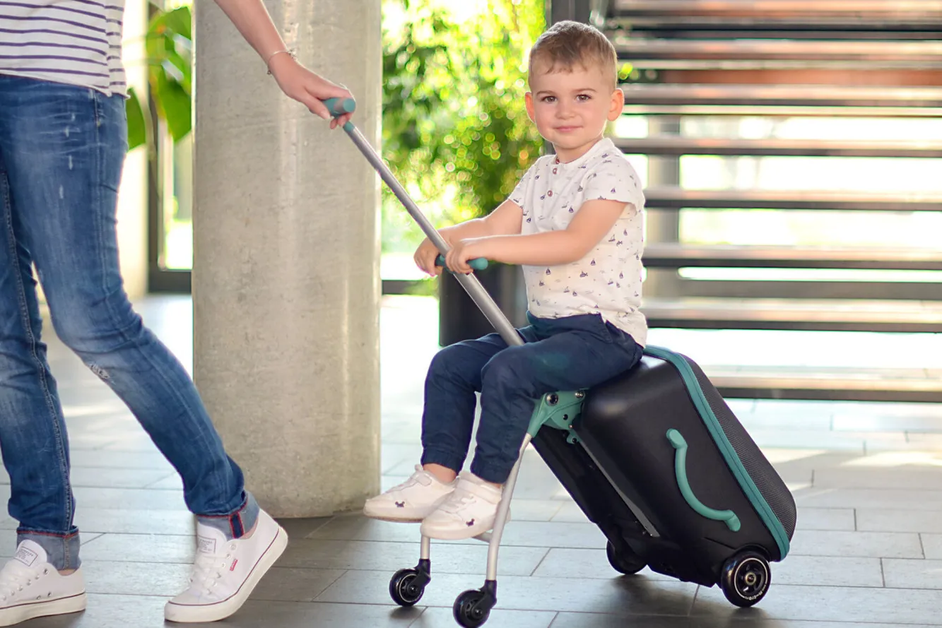 Sacs De Voyage*BÉABA Valise Avec Assise De Voyage Luggage Eazy Green-Blue
